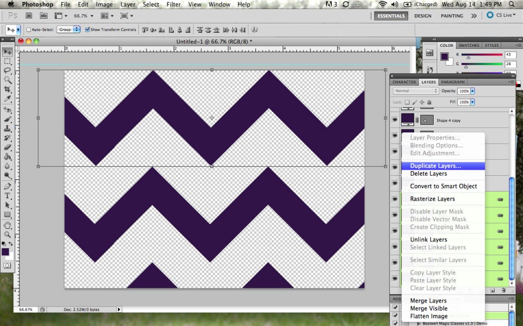 How To Create a Chevron Pattern in Photoshop