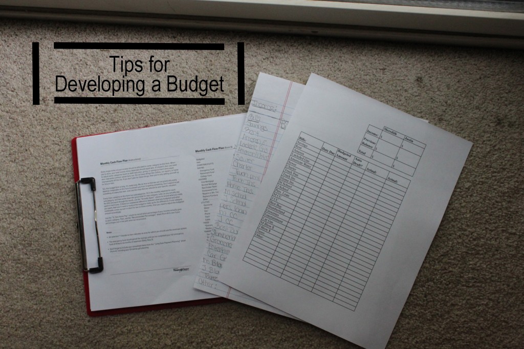 tips for developing a budget