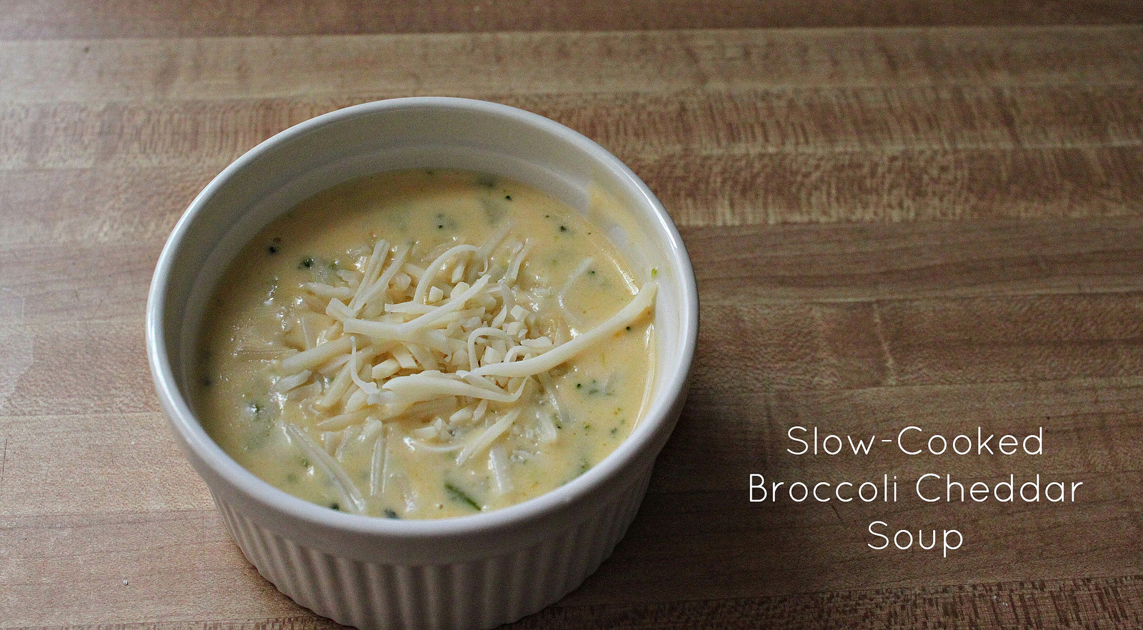 slow cooked broccoli cheddar soup