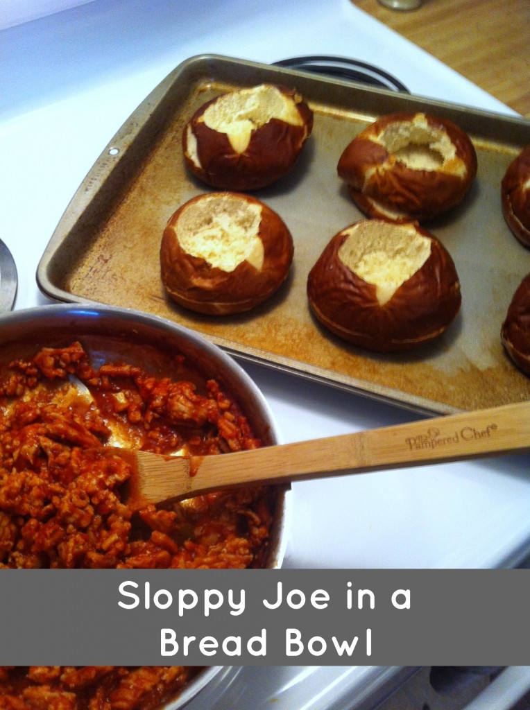 sloppy joe in a bread bowl