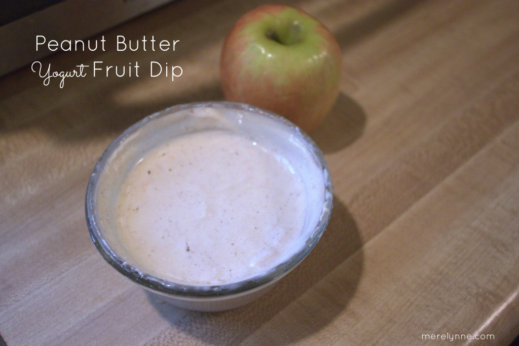 peanut butter yogurt fruit dip