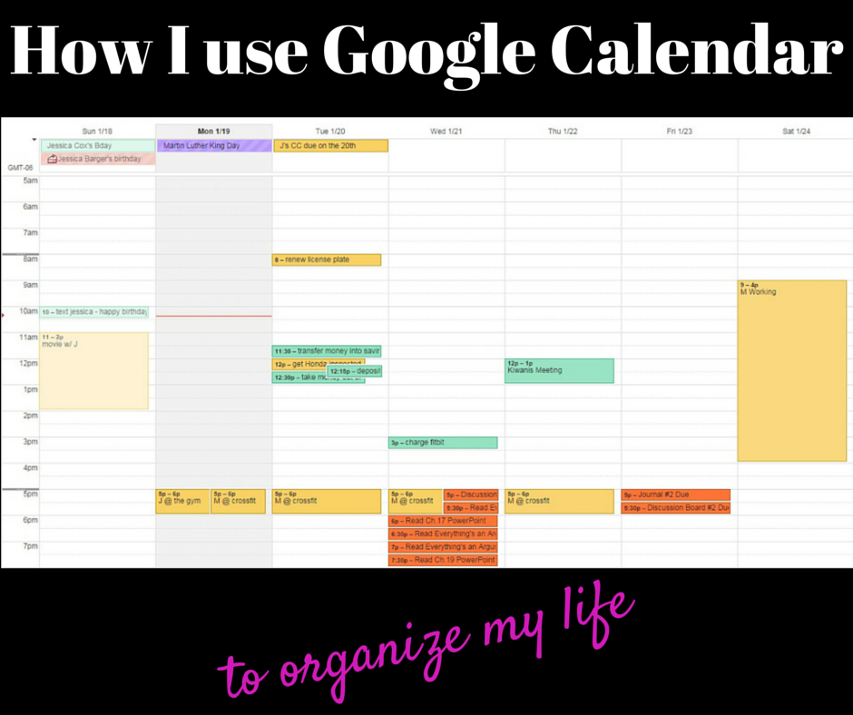 How I use Google Calendar