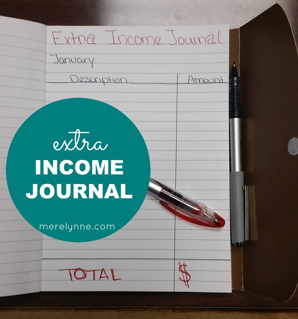 extra income journal, income tracker