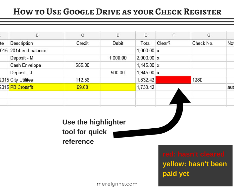 free checkbook register google sheets