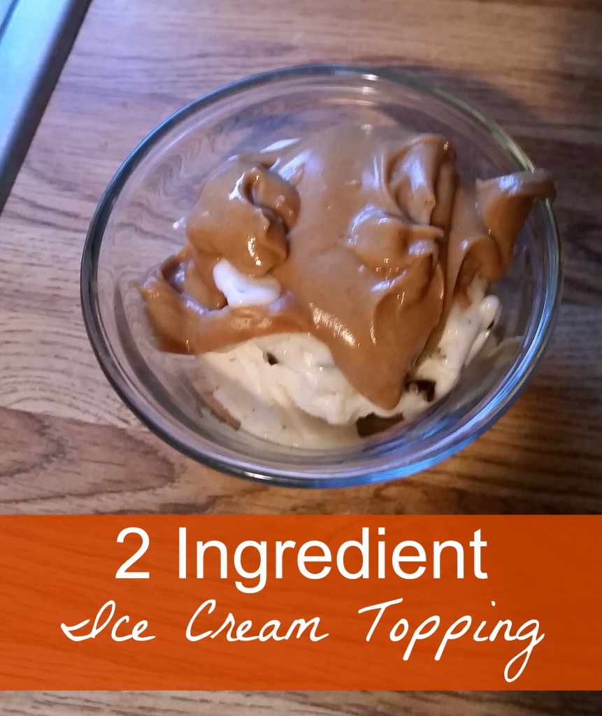 2 ingredient ice cream topping