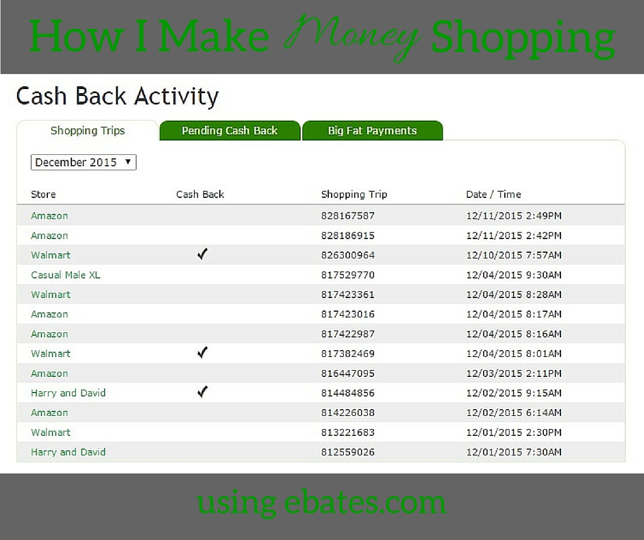 How I Make Money Shopping, ebates.com