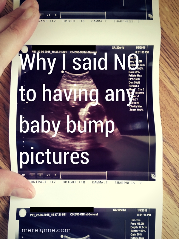no to baby bump pictures