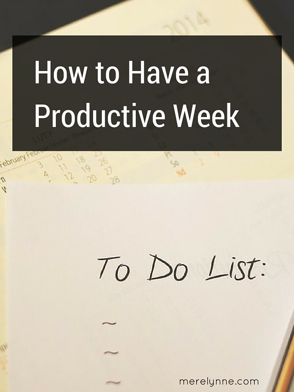 how to have a productive week