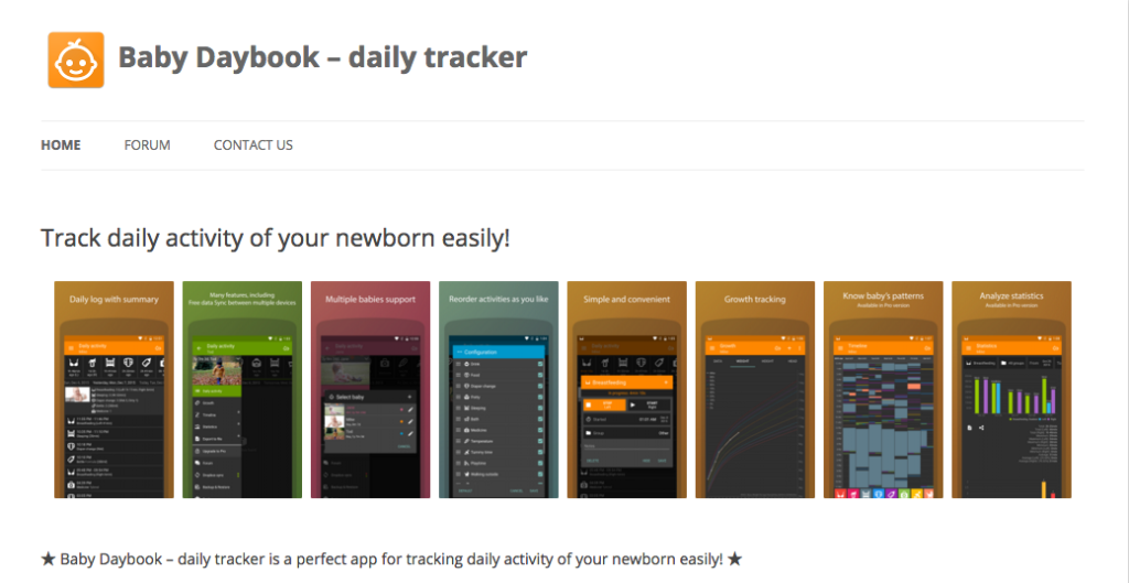 newborn app, baby daybook app