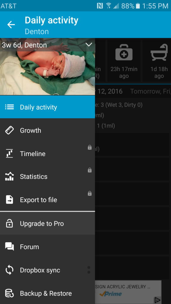 newborn app, baby daybook app