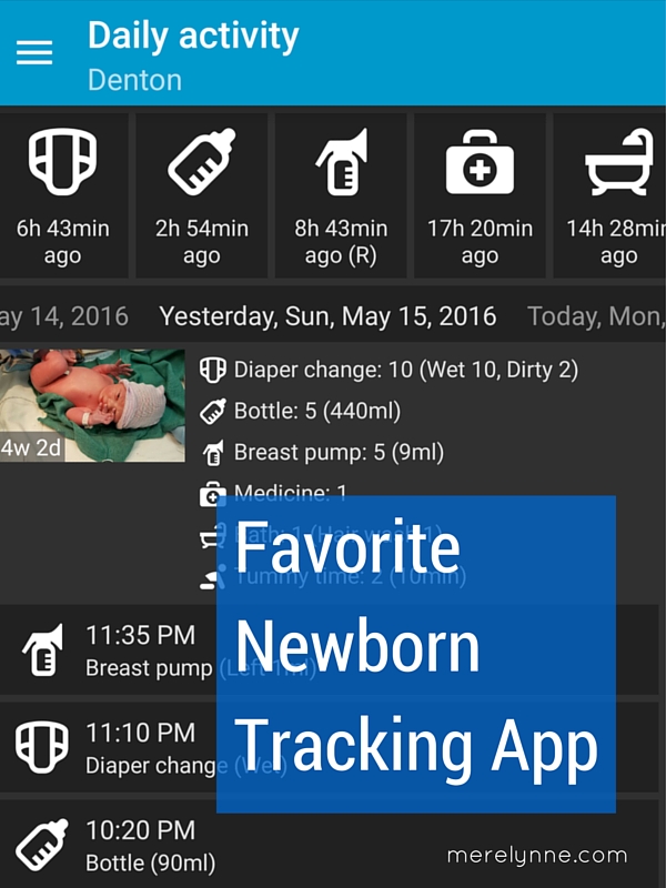 favorite newborn tracking app