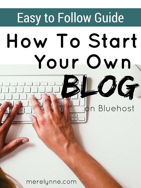 how to start your own blog