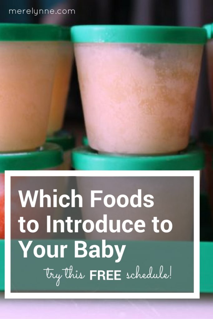 baby food schedule, which first foods should i try
