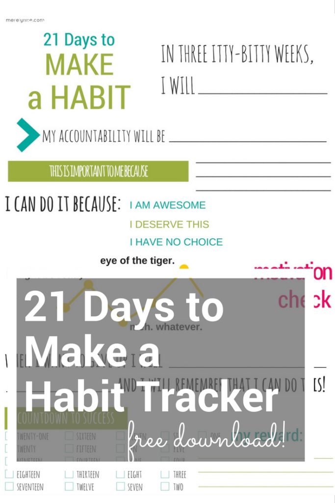 21 days to make a habit, habit tracker, break a habit,
