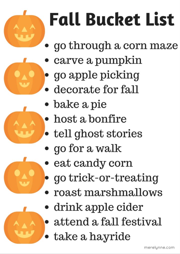fall bucket list, things to do in the fall