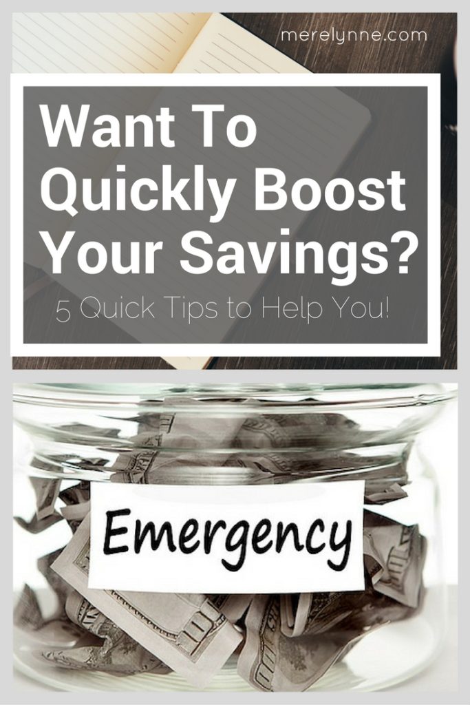 quickly boost your savings