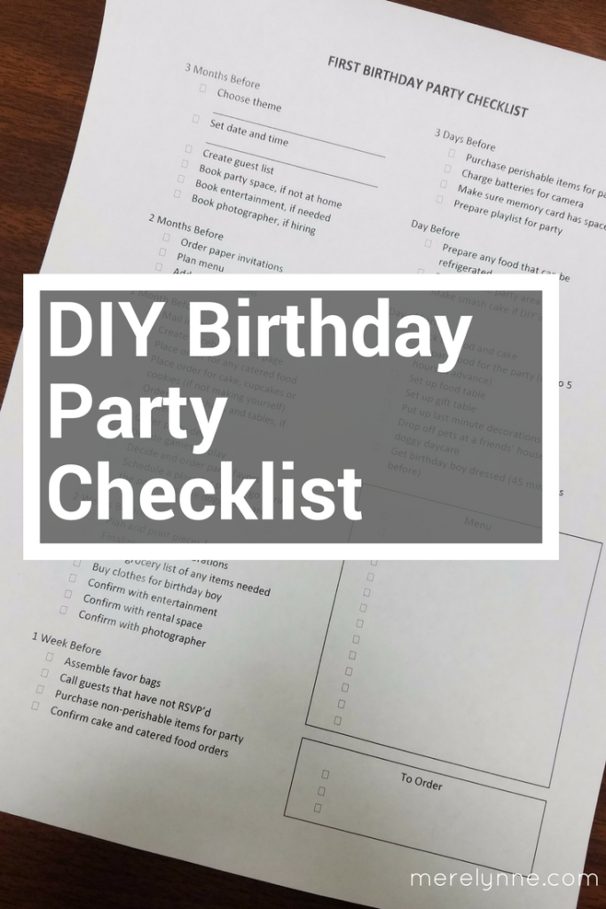 first bithday checklist, party checklist, gone fishing birthday party, baby's first birthday party