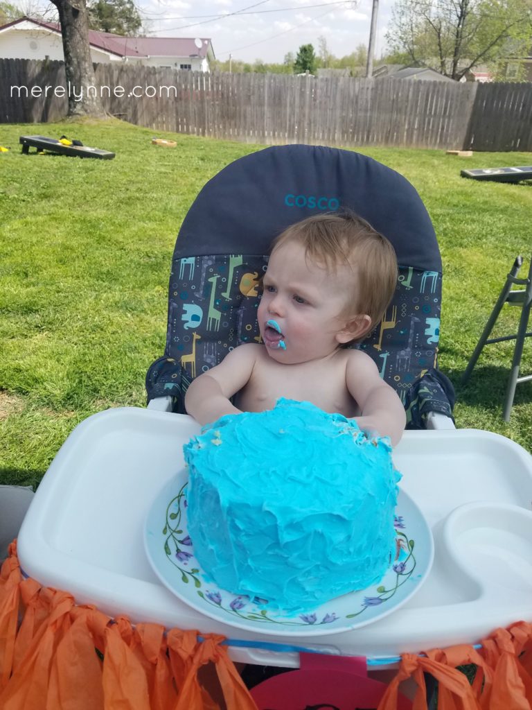 gone fishing birthday, diy smash cake, first birthday party, birthday party on a budget, meredith rines