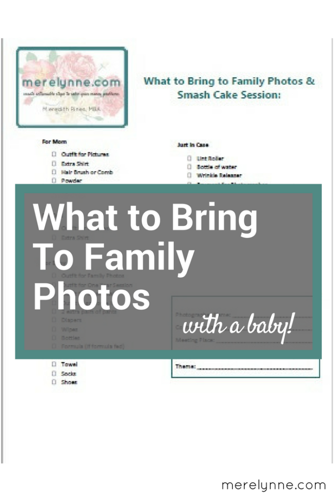 what to bring to family photos, checklist for family photo session, what to bring to cake smash session