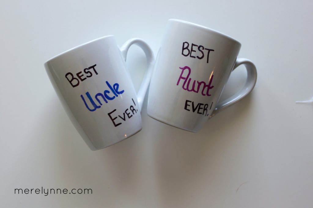 DIY sharpie mug, sharpie mug, easy birthday gift, personalized mug