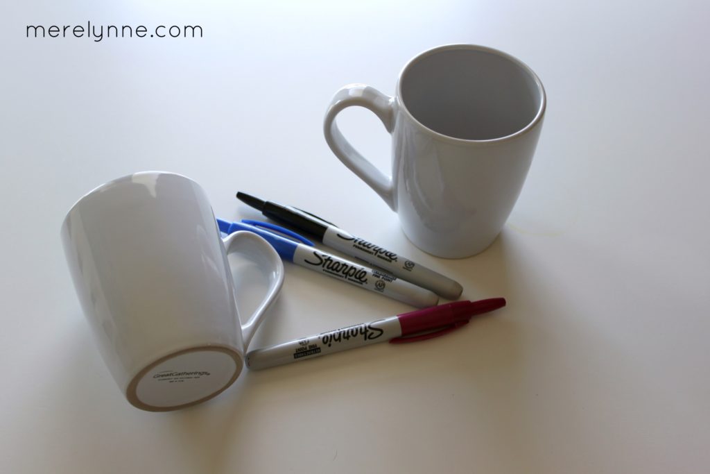 DIY sharpie mug, sharpie mug, easy birthday gift, personalized mug