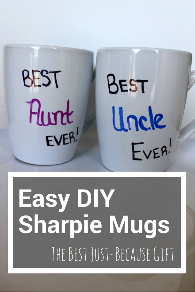 DIY sharpie mug, sharpie mug, easy birthday gift, personalized mug