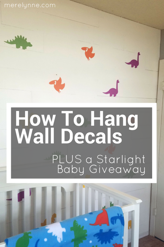 how to hang wall decals, how to put up decals, wall decals, starlight baby, meredith rines, merelynne, nursery, toddler room