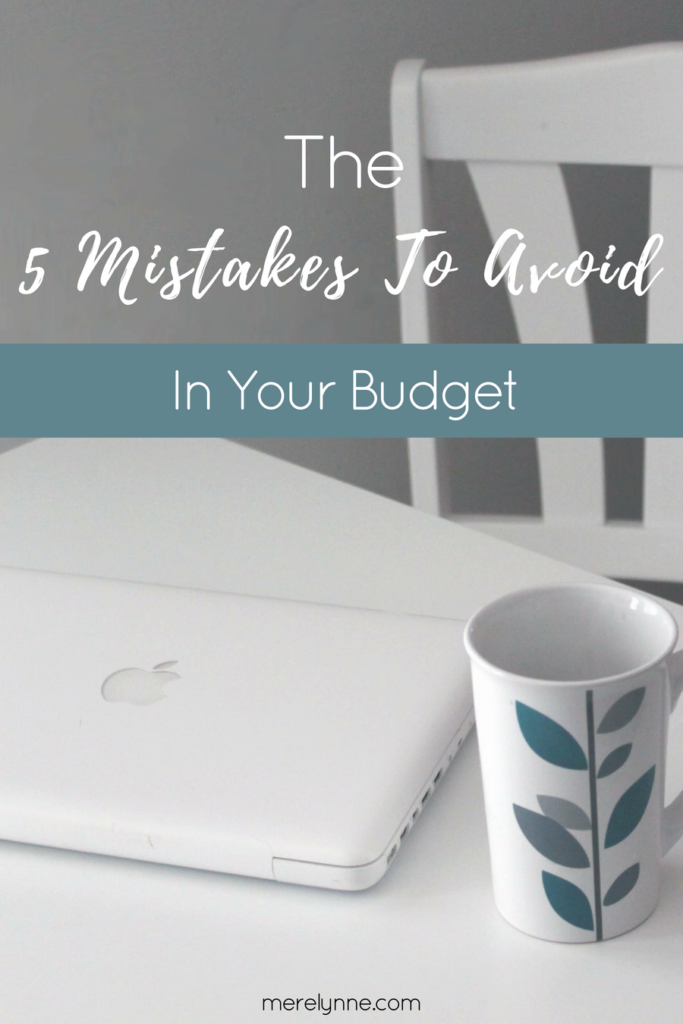 the mistakes to avoid in your budget, 5 budget mistakes