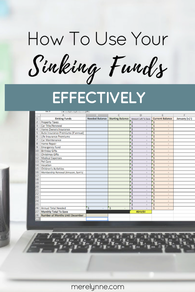 Let's talk about How To Use Your Sinking Funds spreadsheet. This tool can help you keep track of all the money flowing in and out of your budget...