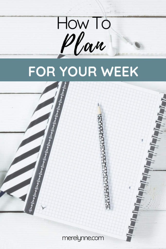 how to plan for your week