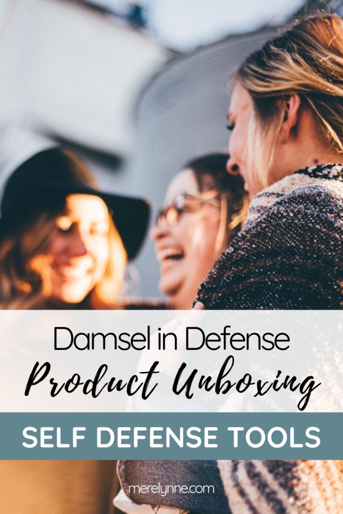 damsel in defense product unboxing, self defense tools