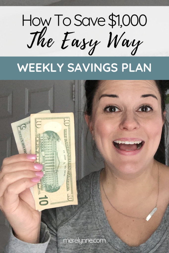 how to save $1,000 fast, weekly savings plan