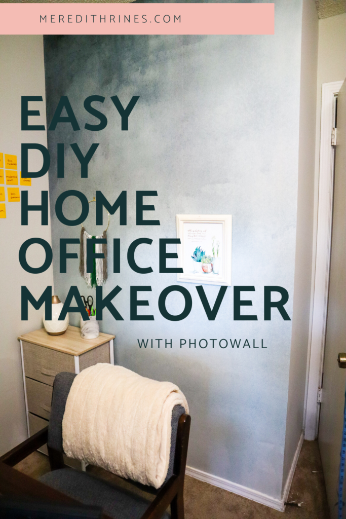 photowall, wallpaper home office, diy office makeover, easy office makeover, affordable office makeover